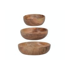 Creative Tops Naturals Set Of 3 Wooden Bowls